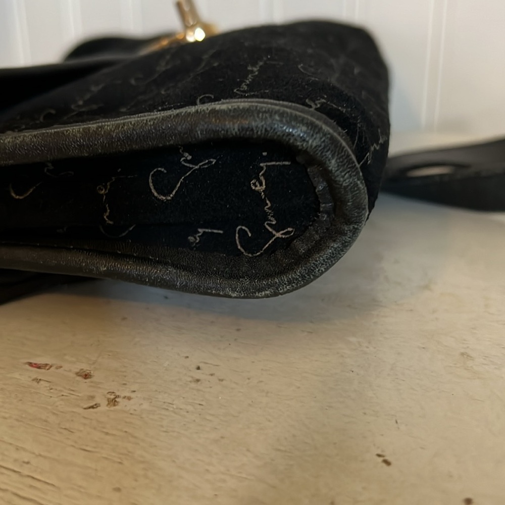Vintage SAC Givenchy black suede signature purse - Picture 9 of 13